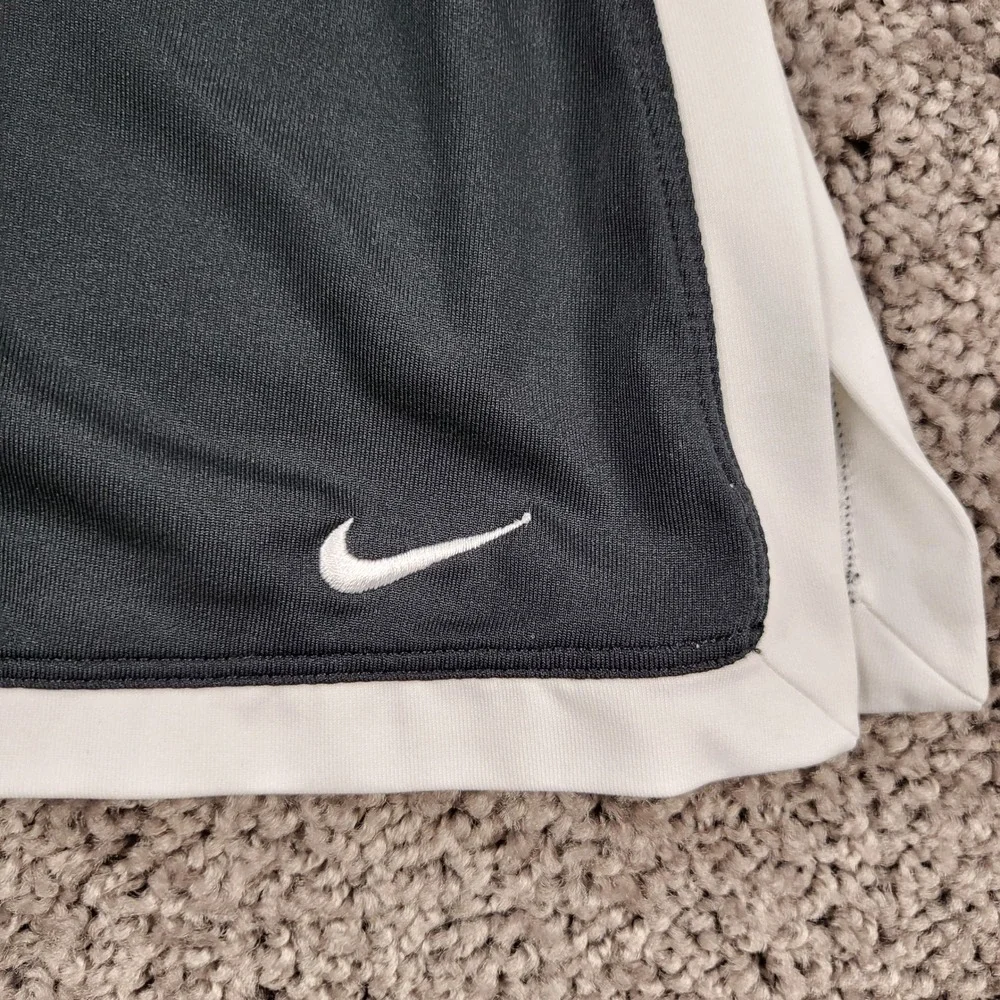 Nike Womens Dri-Fit Border Tennis Skort Black White Built-In Shorts 405188 Sz XS